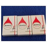 3 Zippo Pocket Lighter Boxes