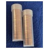 2 Full Rolls 1962-P Lincoln Cents