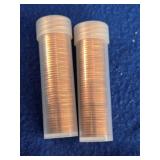 2 Full Rolls 1962-P Lincoln Cents