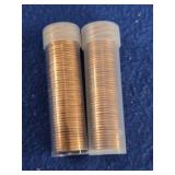 2 Full Rolls 1962-P Lincoln Cents