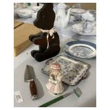 Knife, Wooden Bear & Misc.