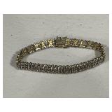 Sterling Silver 3 Row Tennis Bracelet