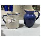 2 Stoneware Creamers
