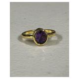 Oval Estate Amethyst Ring