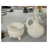 2 Vintage Milk Glass Items