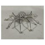 Clear Crystal Spider Brooch