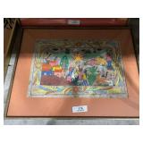 Mexican Original Folk Art Tribal Painting