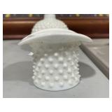 Milk Glass Hobnail Toothpick Holder