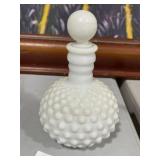 Milk Glass Hobnail Cruet with Stopper