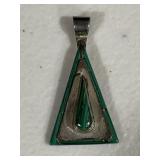Sterling Silver Vintage Triangle Pendant