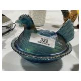 Carnival Glass Hen on Nest
