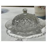Ornate Glass Butterdish