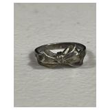 Sterling Silver Retro Bow Ring
