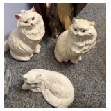 3 Large Ceramic / China Decorative Cats