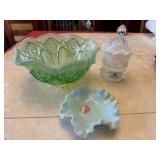 3 Pieces Vintage Glassware