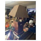 Cedar Table Lamp with Cedar Shade