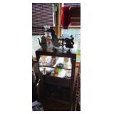 Glass Door Cabinet with Glass & Collectibles