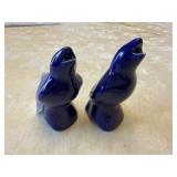 Pair of Vintage Cobalt Pie Birds