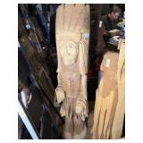 Cedar Carved Wood Indian