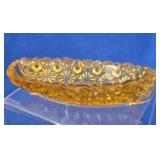 Vintage Pressed Glass Boat Open Salt Cellar