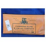 Farmers Bank and Trust Co. Specialty Money Bag