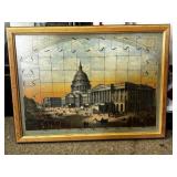 Framed Dissected Map of the World