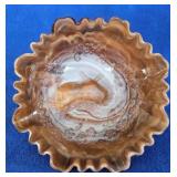 Imperial Glass Caramel Slag Bowl