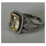 Sterling & CZ Ring size 8*