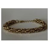 Gold Over Sterling Bracelet 8"