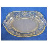 Vintage Fostoria Topaz Yellow Versailles Bowl