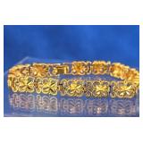 Diamond Cut Flower Bracelet