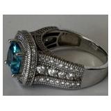 Sterling & CZ Ring size 8*
