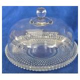 Large Glass Cake Plate with Dome Lid