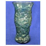 E.O. Brody Co. Emerald Green Crinkle Glass Vase