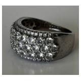 Sterling & CZ Ring size 8*