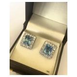 Blue Topaz Earrings