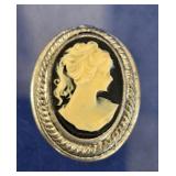 Vintage Black & White Cameo