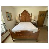 Victorian Antique Oak Full Size Bed
