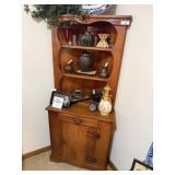 Ranch Oak Corner Cabinet