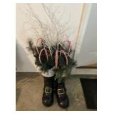 Ceramic Santa Boots Porch Decoration