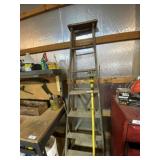 Wood Ladder & Light Bulb Changing Pole