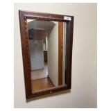 Vintage Wood Framed Mirror