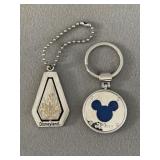 2 Disney Land Key Chains