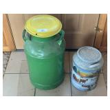 John Deer Green Milk Can & Milk Can Decanter