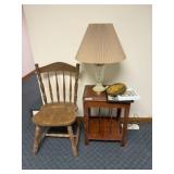 Chair, Magazine Table, Lamp & Misc.