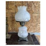 Hand Painted Frosted Glass Lamp