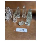 Glass Nativity Figures