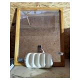 Mirror & Vintage Porcelain Shelf