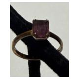 Estate 18K Amethyst Ring