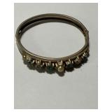 Estate Multi Stone Hinged Bracelet